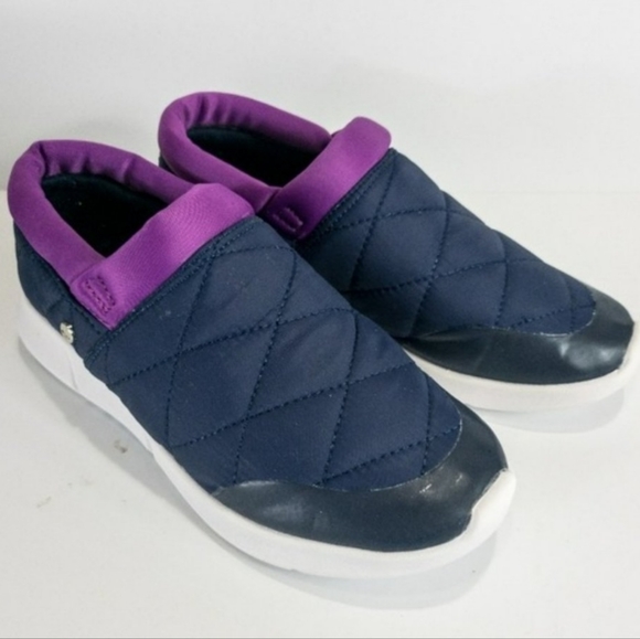 London Fog Kelsie Quilted Slip-on Sneakers Navy 6 - Picture 3 of 6